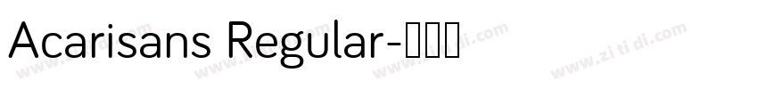 Acarisans Regular字体转换